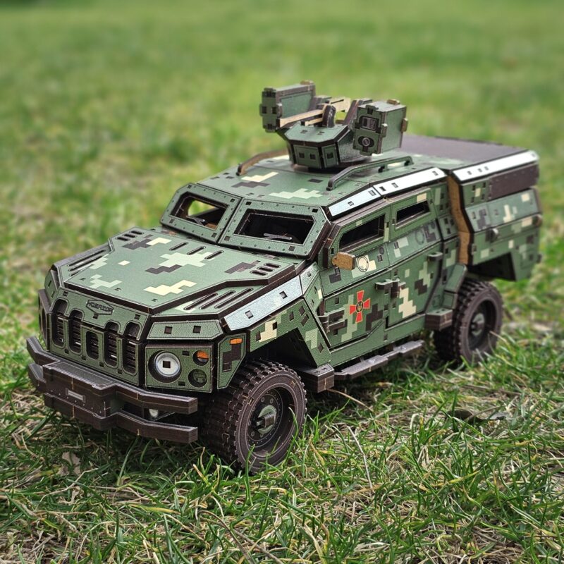 NOVATOR armored vehicle 3D Wooden Puzzle Constructor 35 cm / 445 pieces - Image 5