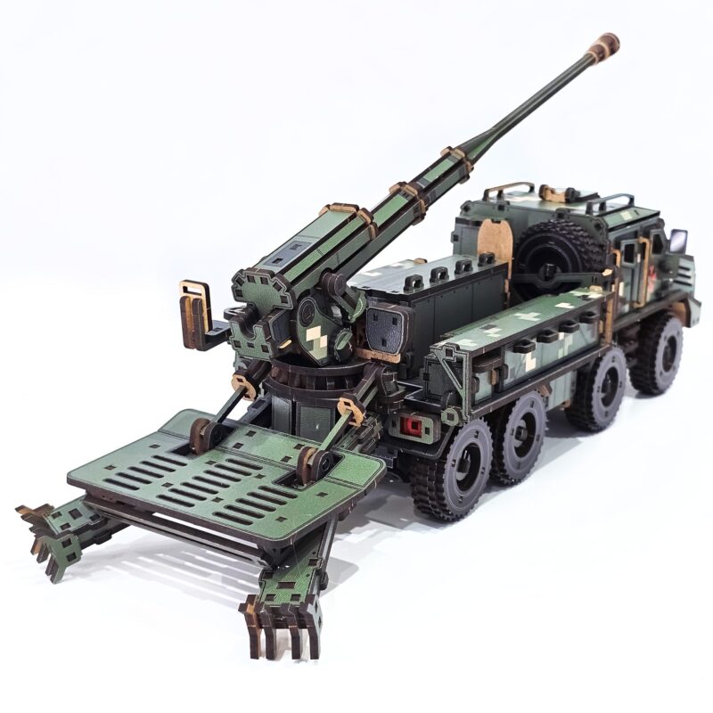 SAU BOGDANA self-propelled howitzers Wooden Puzzle. 46 cm/ 616 parts - Image 3