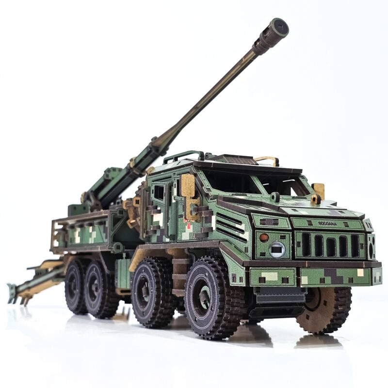 SAU BOGDANA self-propelled howitzers Wooden Puzzle. 46 cm/ 616 parts - Image 2