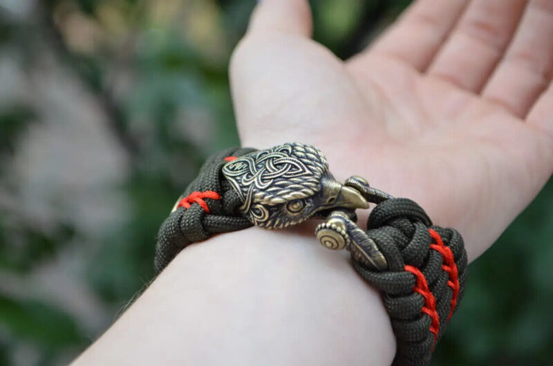 Bracelet + Watch Survival Paracord Jewelry Brutal "Valknut".  Сustom-sized - Image 4