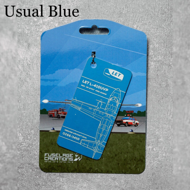 Fuselage Aircraft Original Skin Tag Keychain Let L-410UVP UR-67017 MSN: 810618 - Image 3
