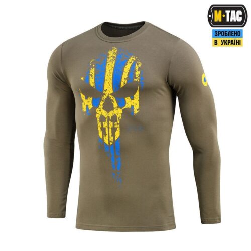 Man's T-Shirt Long Sleeve 3D Patriotic "Avenger" Punisher Ukraine M-Tac