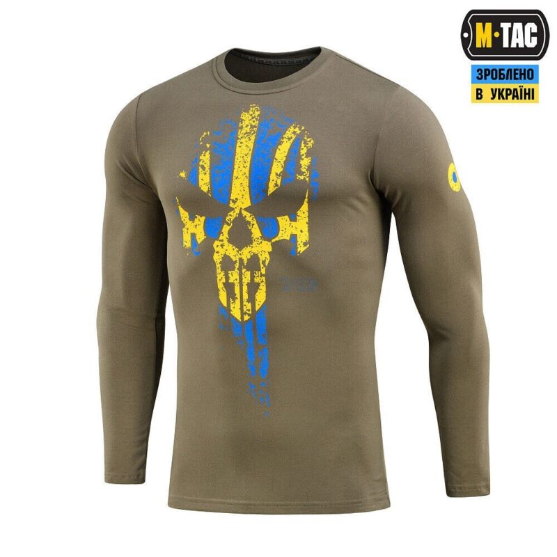 Man's T-Shirt Long Sleeve 3D Patriotic "Avenger" Punisher Ukraine M-Tac