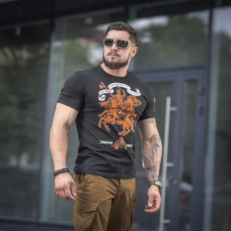 Man's T-shirt M-Tac Hetman Sahaidachny Patriotic Ukrainian Cossack ZSU. - Image 3