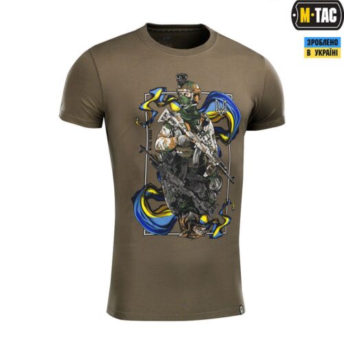 Man's T-shirt M-Tac. Patriotic Ukrainian Soldier Ghoul Вовкулака.