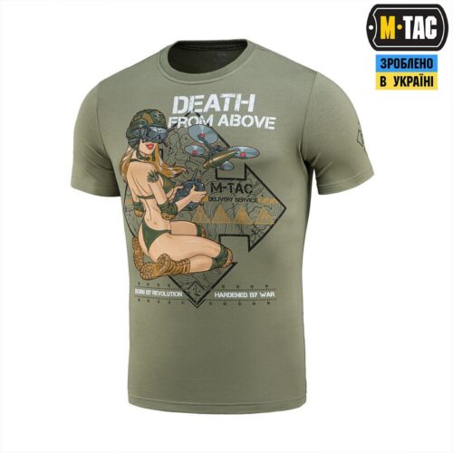 Man's T-shirt M-Tac Pin-Up girls. Delivery Service Ukraine ZSU.