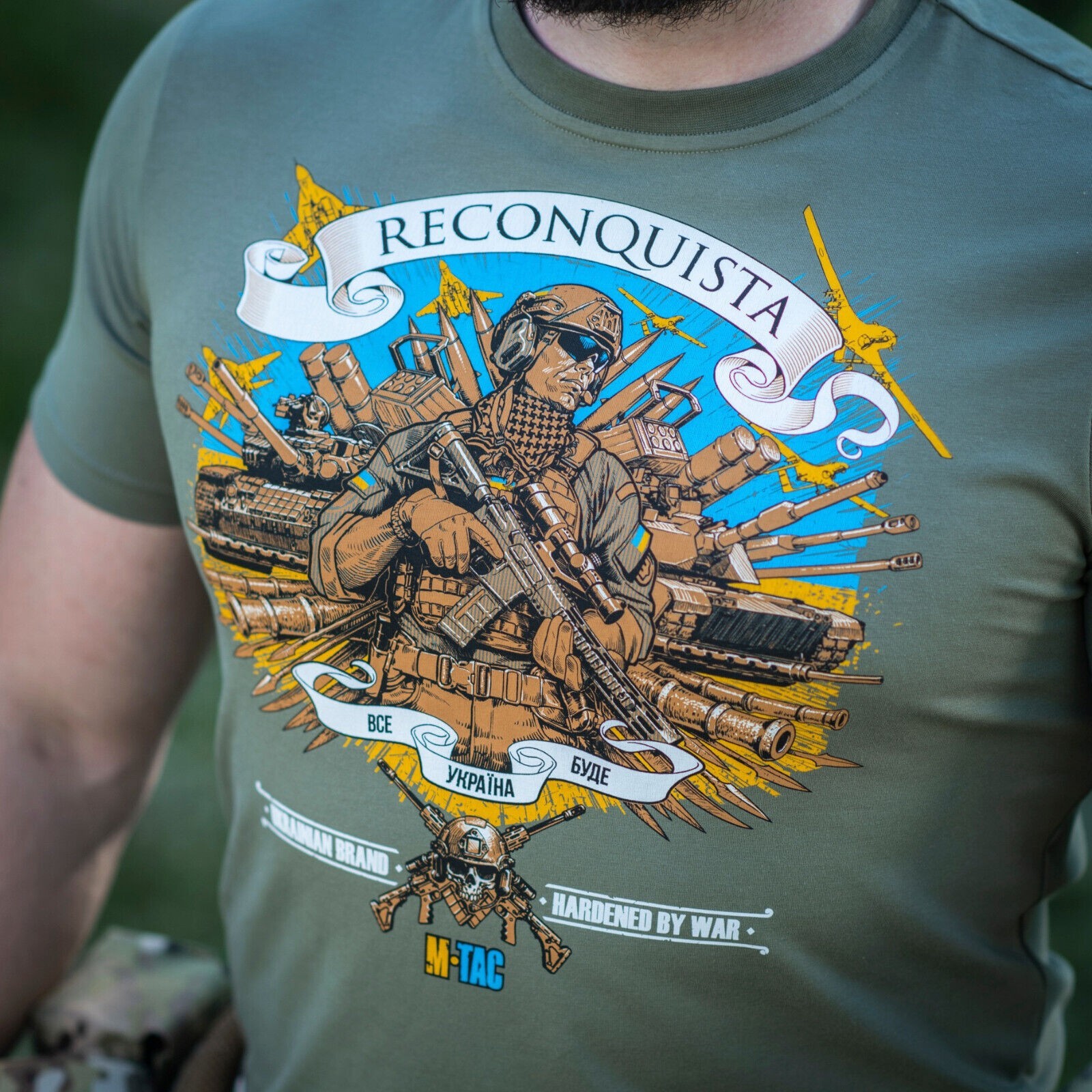 Man's T-shirt M-Tac Reconquista Liberation. Patriotic Ukrainian Cossack ZSU. - Image 11