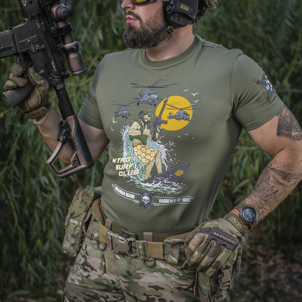 Man's T-shirt M-Tac Surf Club Wave of Victory. Ukraine ZSU. - Image 4
