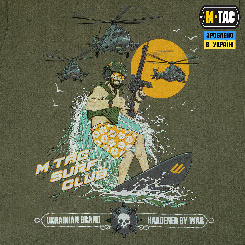 Man's T-shirt M-Tac Surf Club Wave of Victory. Ukraine ZSU. - Image 8