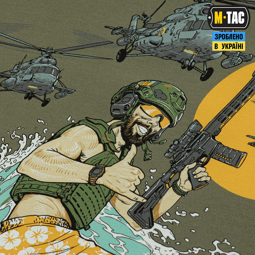 Man's T-shirt M-Tac Surf Club Wave of Victory. Ukraine ZSU. - Image 9
