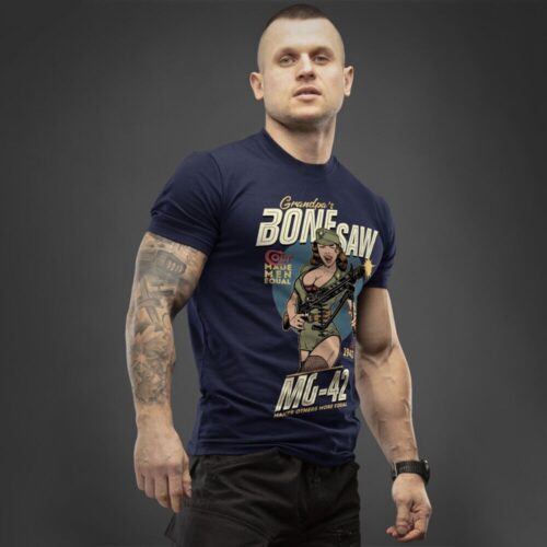 Man's T-shirt SvaStone Perun Company. Bone Saw Ukrainian