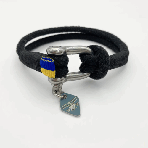 Ukrainian Support Bracelet Piece Inspired by Ukrainian Ka52 Attack Helicopter