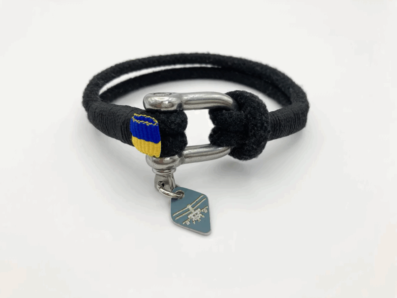 Ukrainian Support Bracelet Piece Inspired by Ukrainian Ka52 Attack Helicopter
