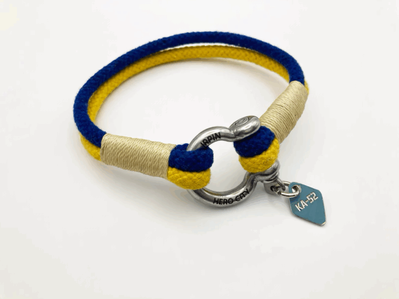 Ukrainian Support Bracelet Piece Inspired by Ukrainian Ka52 Attack Helicopter