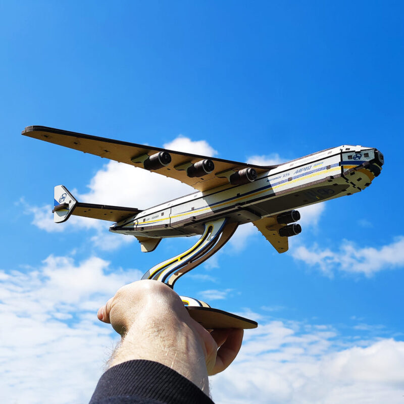 3D Wooden Puzzle aircraft Mriya An-225, scale 1:250. Ukraine - Image 6