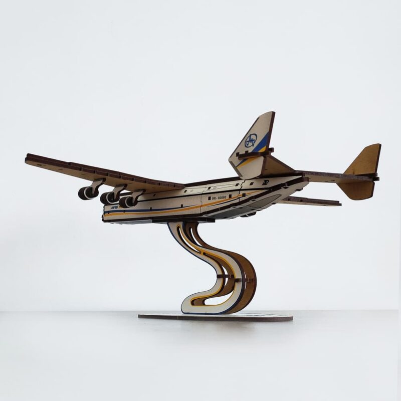 3D Wooden Puzzle aircraft Mriya An-225, scale 1:250. Ukraine - Image 3