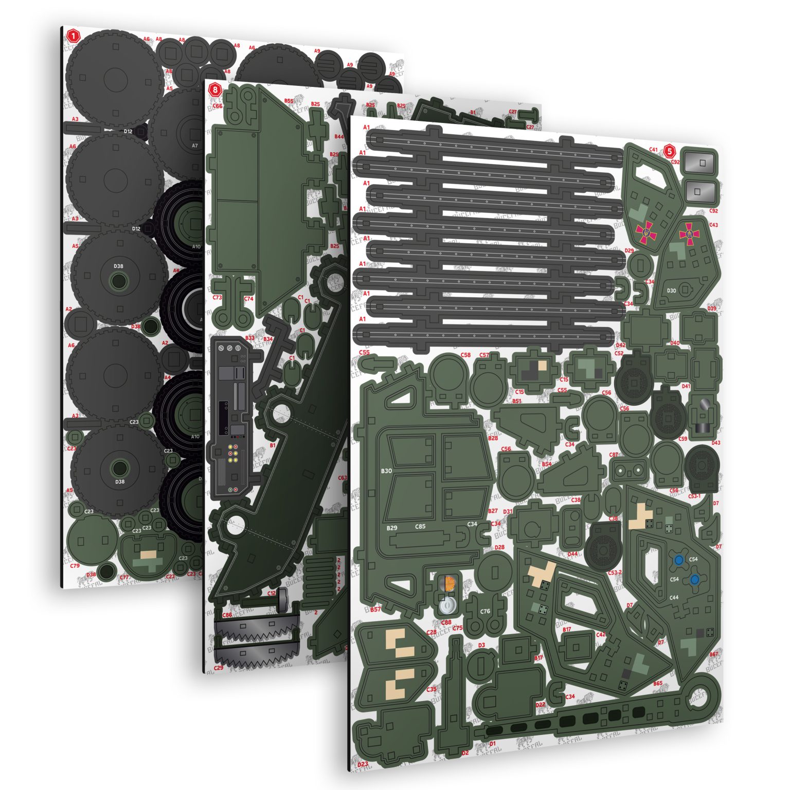 BTR-4 BUCEPHALES 3D Wooden Puzzle Constructor 35 cm / 539 pieces - Image 9