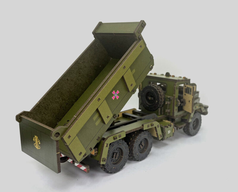 3D Wooden Puzzle KrAZ dump truck, scale 1:35. Ukraine - Image 8