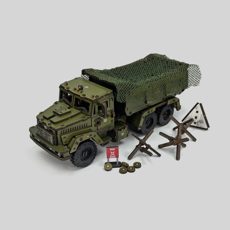 3D Wooden Puzzle KrAZ dump truck, scale 1:35. Ukraine - Image 2