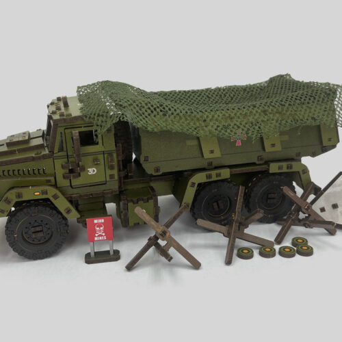 3D Wooden Puzzle KrAZ dump truck, scale 1:35. Ukraine