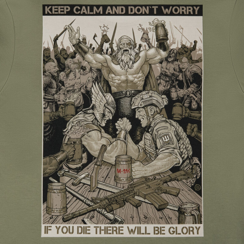 Man's T-shirt M-Tac Keep Calm Light Olive Patriotic Ukrainian. - Image 3