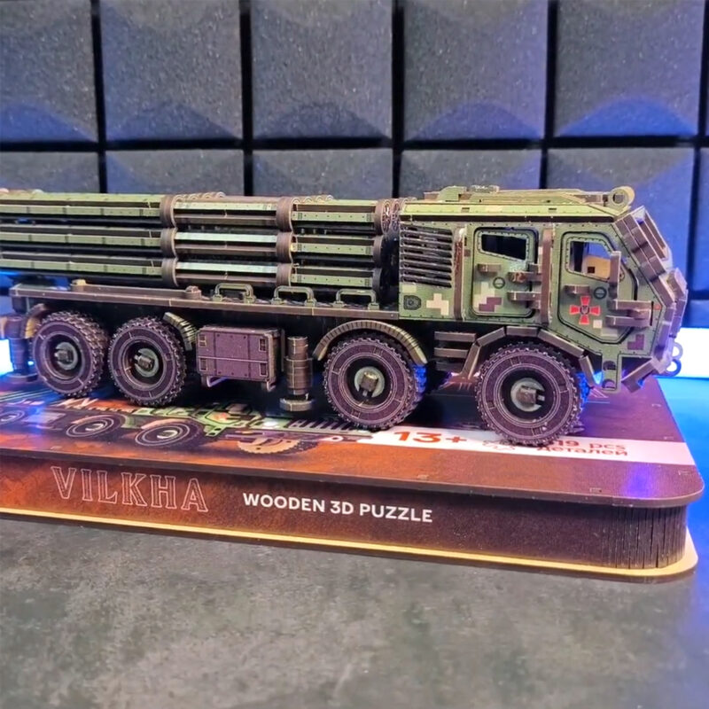 MLRS VILKHA 3D Wooden Puzzle Constructor 36 cm / 519 pieces - Image 3