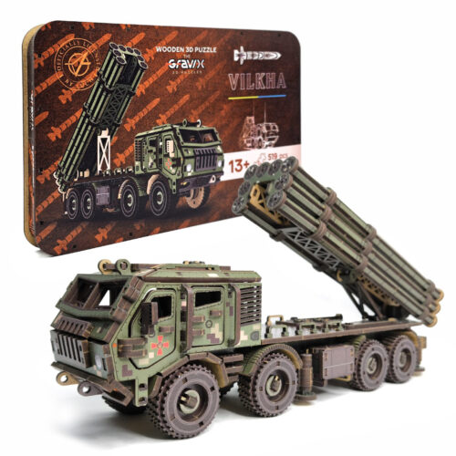 MLRS VILKHA 3D Wooden Puzzle Constructor 36 cm / 519 pieces