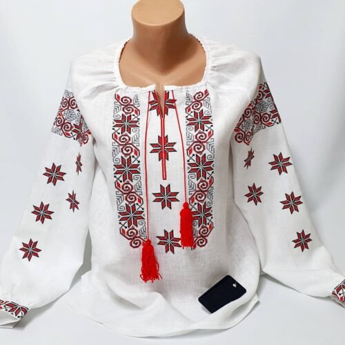 Women's Linen blouse Individual Tailoring Shirt Vyshyvanka Embroidery Traditiona