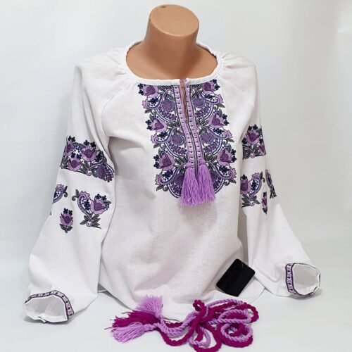 Women's Linen blouse Individual Tailoring Shirt Vyshyvanka Embroidery Traditiona
