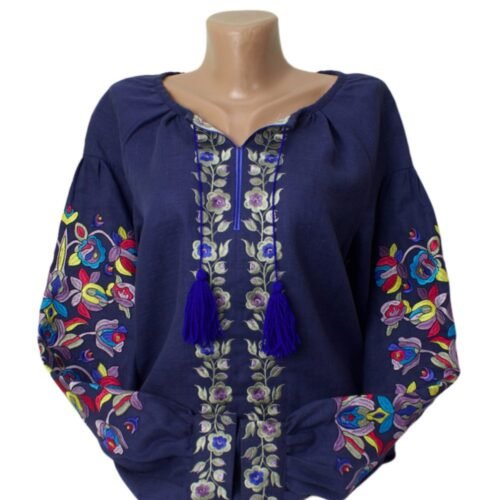 Women's Linen blouse Individual Tailoring Shirt Vyshyvanka Embroidery Traditiona