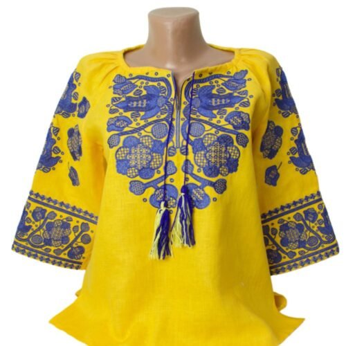 Women's Linen blouse Individual Tailoring Shirt Vyshyvanka Embroidery Traditiona