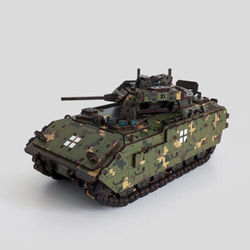 БМП M2 Bradley3D Wooden Puzzle With Ukrainian Army Eblems 1/35. War in Ukraine