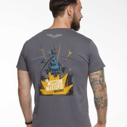 Man's T-shirt  MISSION MARIUPOL War in Ukraine Patriotic
