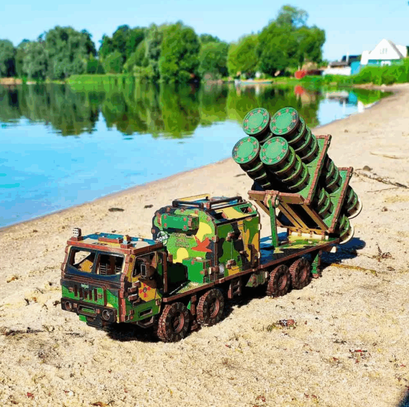 Mechanical Wooden 3D Puzzle Model Kit "R-360 Neptune" War in Ukraine - Image 11