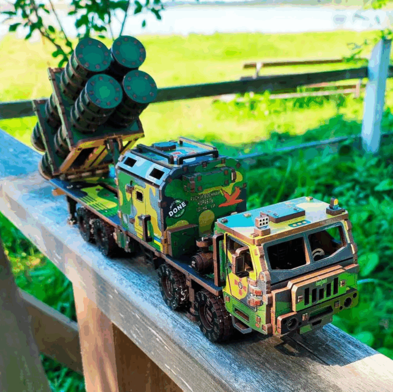 Mechanical Wooden 3D Puzzle Model Kit "R-360 Neptune" War in Ukraine - Image 13