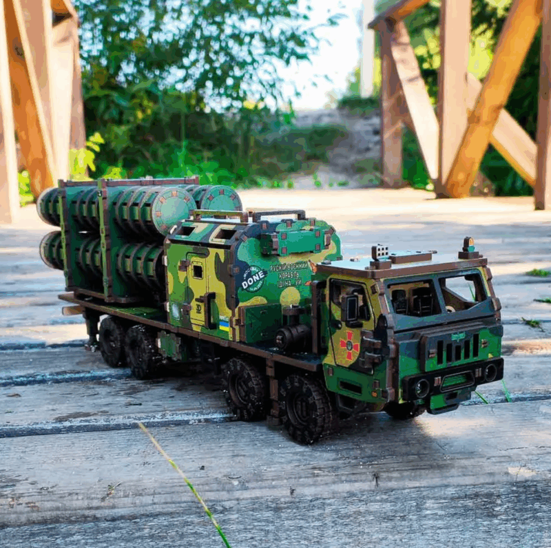 Mechanical Wooden 3D Puzzle Model Kit "R-360 Neptune" War in Ukraine - Image 14