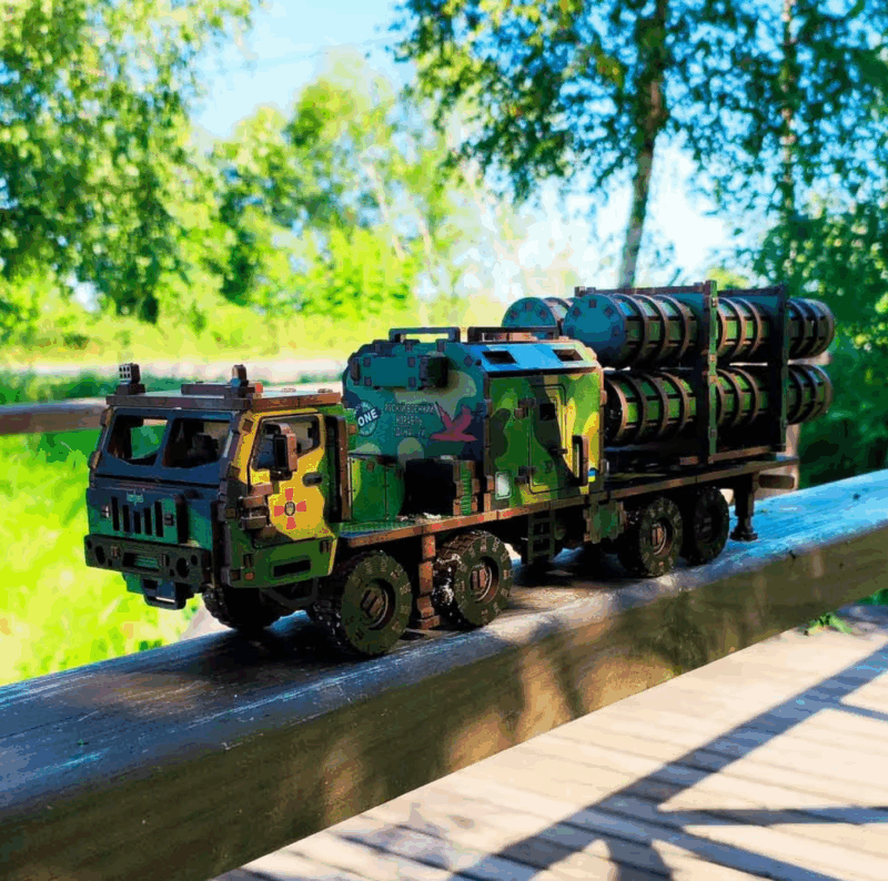 Mechanical Wooden 3D Puzzle Model Kit "R-360 Neptune" War in Ukraine - Image 15