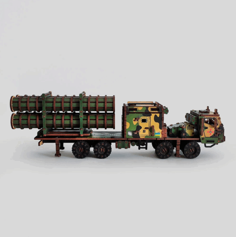 Mechanical Wooden 3D Puzzle Model Kit "R-360 Neptune" War in Ukraine - Image 3