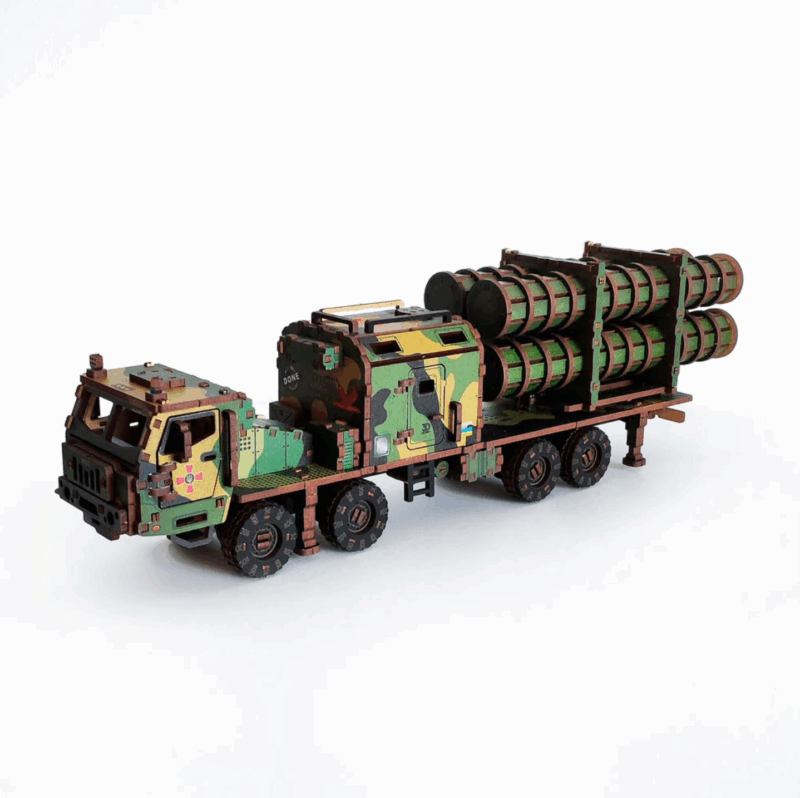 Mechanical Wooden 3D Puzzle Model Kit "R-360 Neptune" War in Ukraine - Image 5