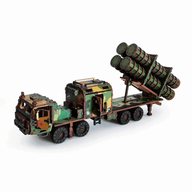 Mechanical Wooden 3D Puzzle Model Kit "R-360 Neptune" War in Ukraine - Image 6