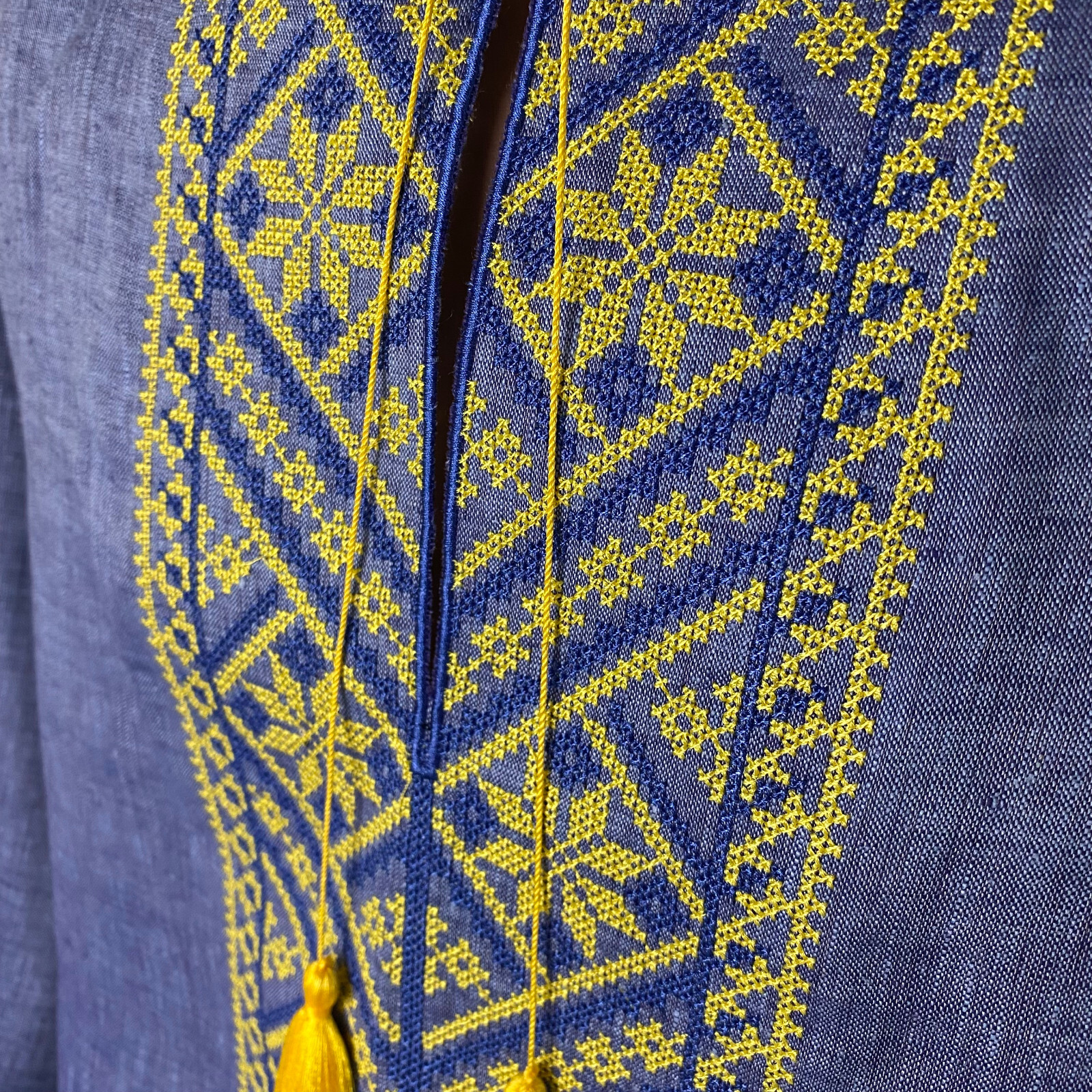 Men Linen Individual Tailoring Shirt Vyshyvanka Embroidery Traditional Ukrainian - Image 3