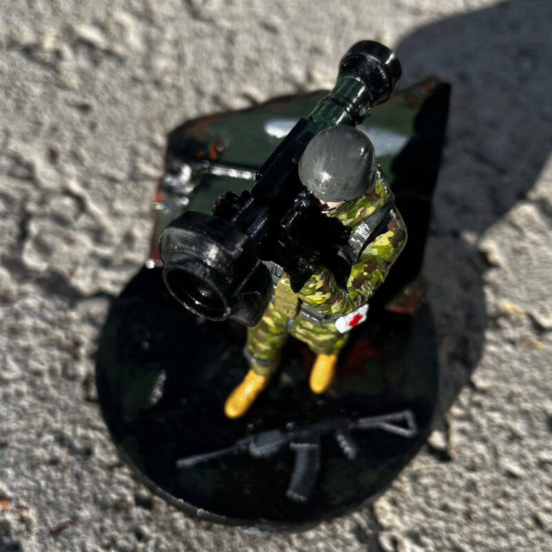 Ukraine War Soldier Figure with Javelin and Stand. War in Ukraine - Image 7