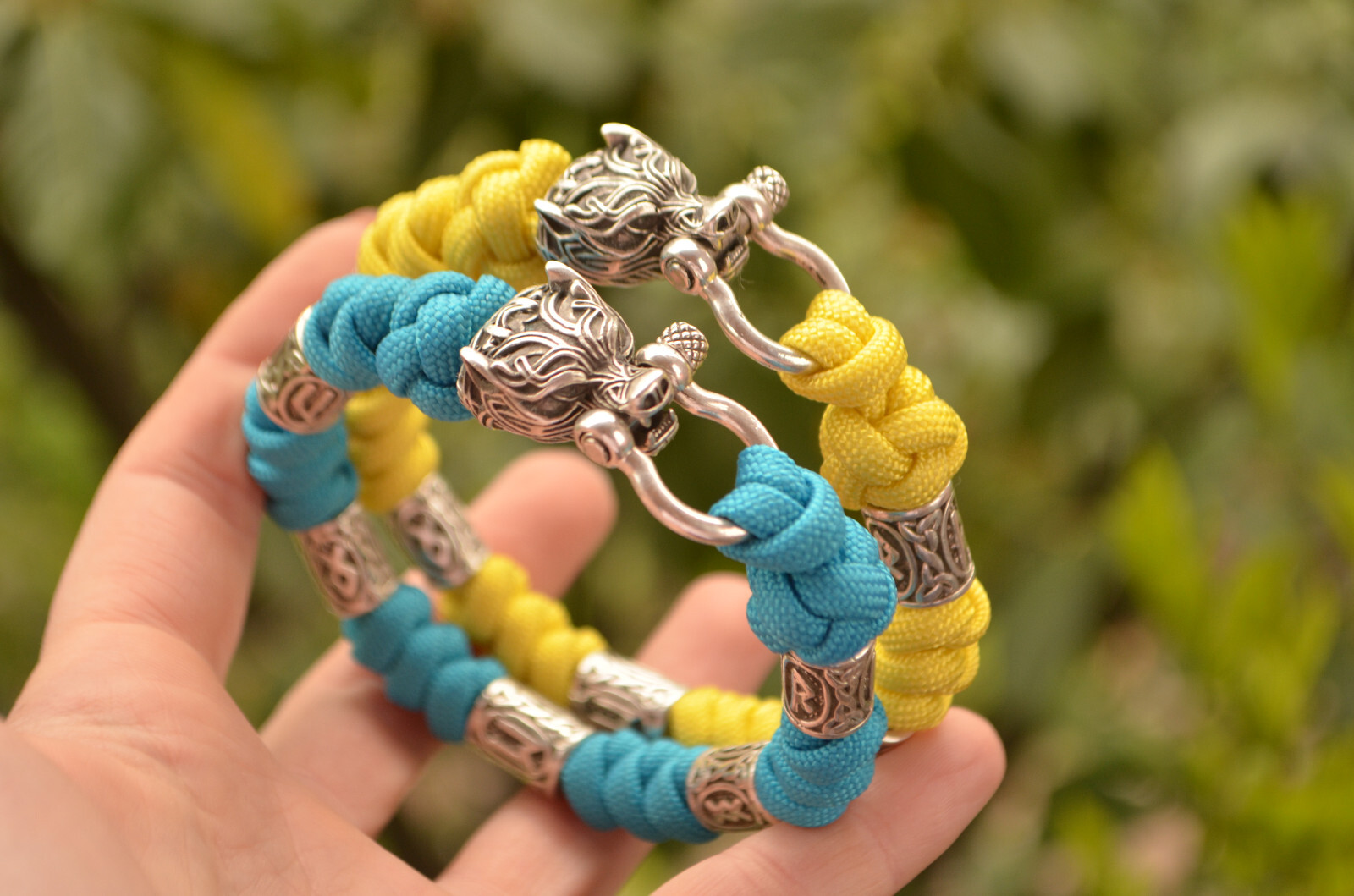 Bracelet Survival Paracord Jewelry Brutal "Wolf". UNITED24 Brave Ukraine - Image 2