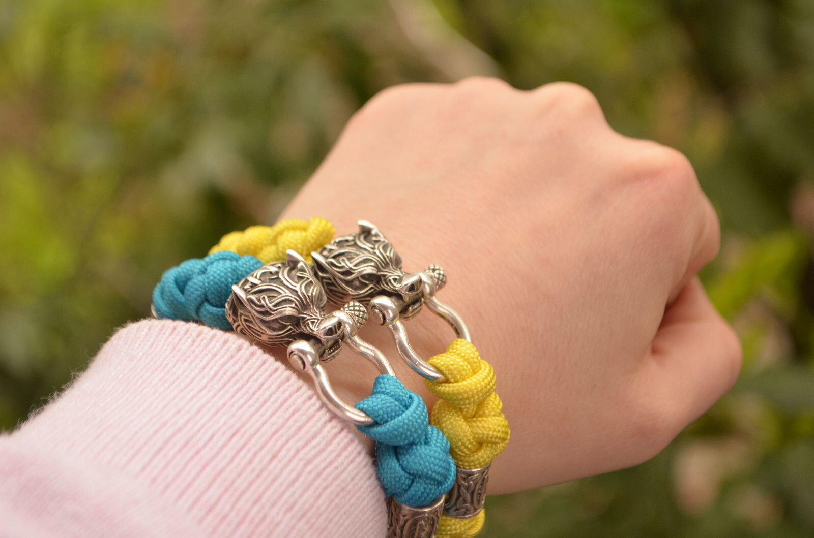 Bracelet Survival Paracord Jewelry Brutal "Wolf". UNITED24 Brave Ukraine - Image 4