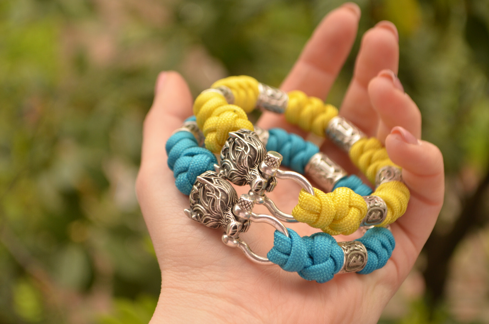 Bracelet Survival Paracord Jewelry Brutal "Wolf". UNITED24 Brave Ukraine