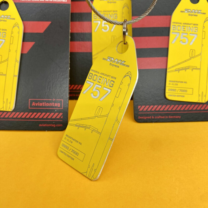 Fuselage Aircraft Original Skin Tag Keychain Aviationtag Boeing 757 D-ALEW DHL - Image 3
