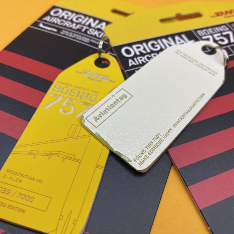 Fuselage Aircraft Original Skin Tag Keychain Aviationtag Boeing 757 D-ALEW DHL - Image 4