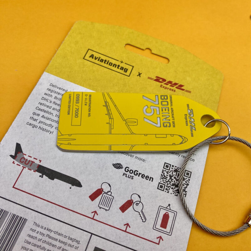 Fuselage Aircraft Original Skin Tag Keychain Aviationtag Boeing 757 D-ALEW DHL - Image 5