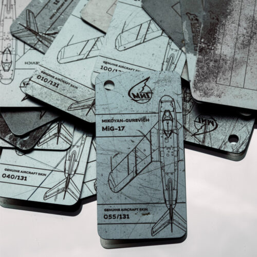 Fuselage Aircraft Original Skin Tag Keychain Mig-17PF Fresco