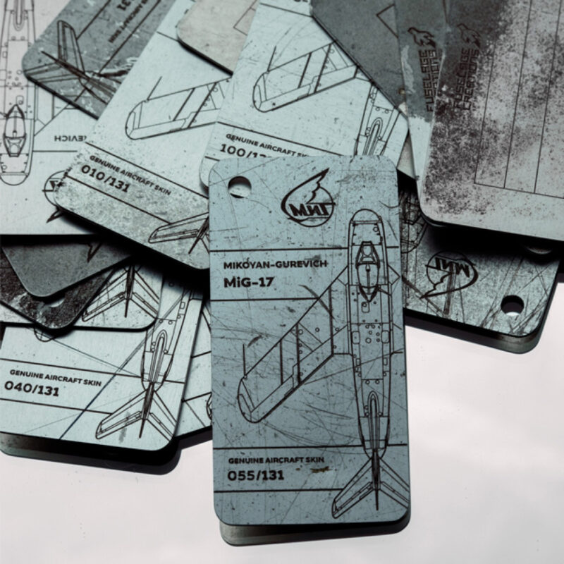 Fuselage Aircraft Original Skin Tag Keychain Mig-17PF Fresco